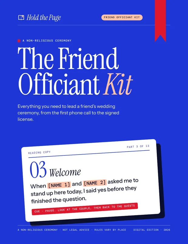 Cover of the Friend Officiant Kit